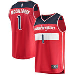 1-Chris McCullough Washington Wizards Team Color Player Jersey Red - Icon Edition