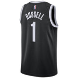 1-D'Angelo Russell Brooklyn Nets Swingman Jersey - Black - Icon Edition