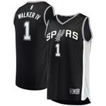 1-Lonnie Walker San Antonio Spurs  Jersey - Icon Edition - Black