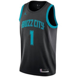 1-Malik Monk Charlotte Hornets  Swingman Jersey – City Edition – Black