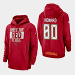 Men's Tampa Bay Buccaneers #80 O.J. Howard Sideline Lockup Pullover Hoodie - Red