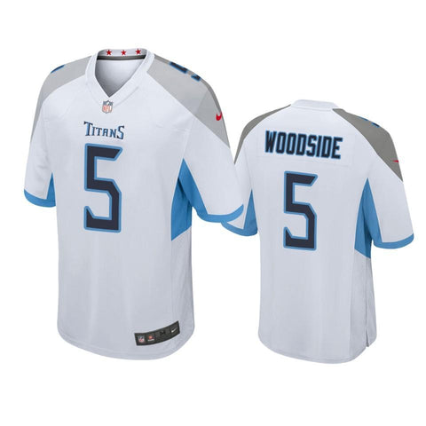 Tennessee Titans #5 Logan Woodside White Game Jersey