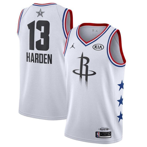 13-James Harden Houston Rockets Jordan 2019 NBA All-Star Game Finished Swingman Jersey – White