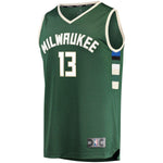 13-Malcolm Brogdon Milwaukee Bucks Fanatics  Jersey Green - Icon Edition