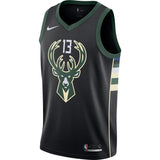 13-Malcolm Brogdon Milwaukee Bucks Swingman Jersey - Statement Edition – Black