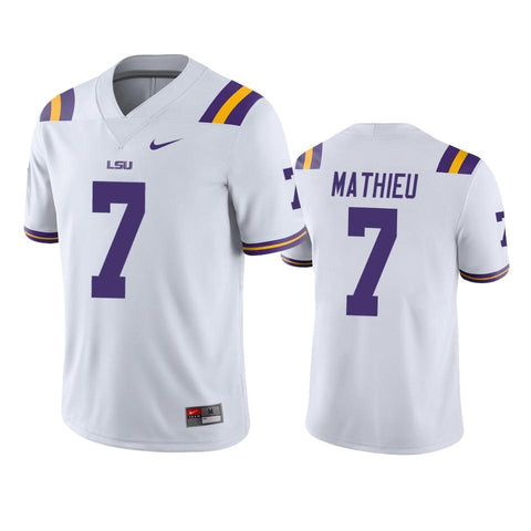 LSU Tigers Tyrann Mathieu White College Football Jersey