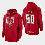 Men's Tampa Bay Buccaneers #50 Vita Vea Sideline Lockup Pullover Hoodie - Red