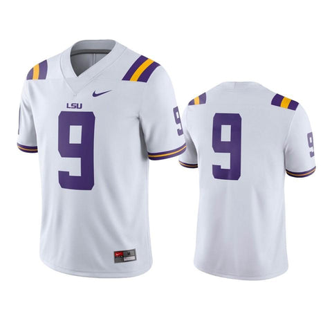 LSU Tigers #9 White College Football Game Jersey