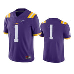 LSU Tigers #1 Purple College Football Game Jersey