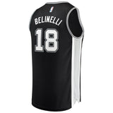 18-Marco Belinelli San Antonio Spurs  Jersey - Icon Edition - Black