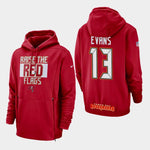 Men's Tampa Bay Buccaneers #13 Mike Evans Sideline Lockup Pullover Hoodie - Red