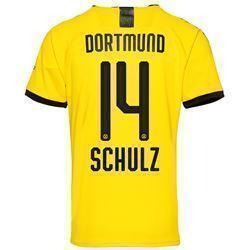 Schulz 14  Borussia Dortmund Home Soccer Jersey 2019-20 – Yellow