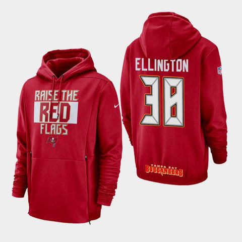 Men's Tampa Bay Buccaneers #38 Andre Ellington Sideline Lockup Pullover Hoodie - Red