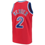 2-Chris Webber Washington Wizards  1994-95 Hardwood Classics Swingman Jersey – Red