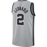 2-Kawhi Leonard San Antonio Spurs Swingman Jersey - Statement Edition – Silver
