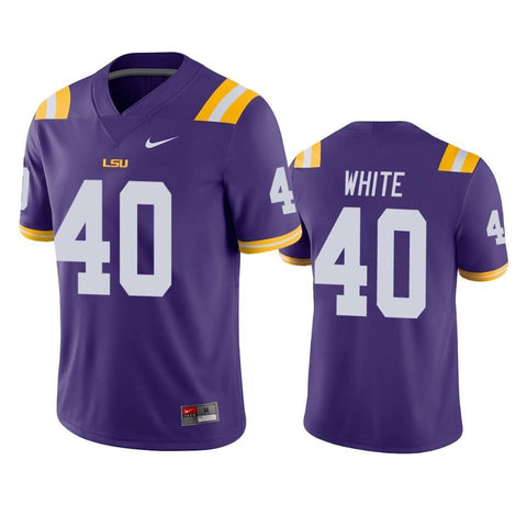 LSU Tigers Devin White Purple College Football Jersey