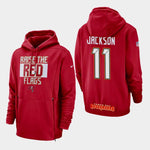 Men's Tampa Bay Buccaneers #11 DeSean Jackson Sideline Lockup Pullover Hoodie - Red