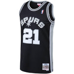 21-Tim Duncan San Antonio Spurs Big & Tall Hardwood Classics Jersey – Black