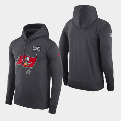 Men's Tampa Bay Buccaneers Crucial Catch Pullover Hoodie - Anthracite