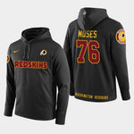 Men's Washington Redskins #76 Morgan Moses New Season Player Pullover Hoodie - Black