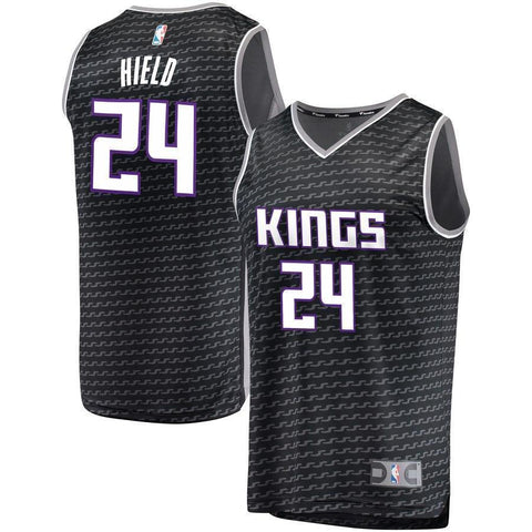 24-Buddy Hield Sacramento Kings Jersey Black - Statement Edition