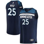 25-Derrick Rose Minnesota Timberwolves  Jersey - Icon Edition - Navy