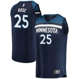 25-Derrick Rose Minnesota Timberwolves  Jersey - Icon Edition - Navy
