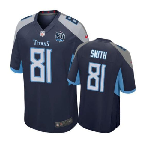 Tennessee Titans #81 Jonnu Smith navy Nike Game Jersey