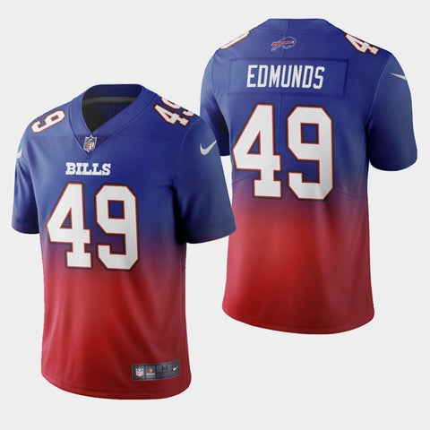 Men's Buffalo Bills #49 Tremaine Edmunds Color Crash Gradient Royal Jersey