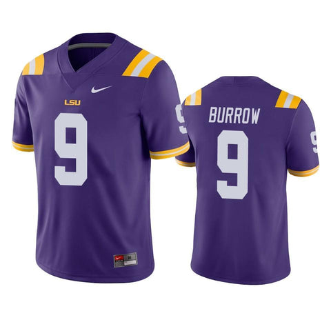LSU Tigers Joe Burrow Purple College Football Jersey