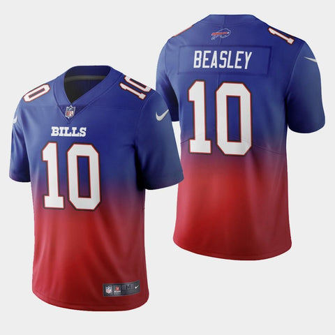 Men's Buffalo Bills #10 Cole Beasley Color Crash Gradient Royal Jersey