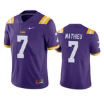 LSU Tigers Tyrann Mathieu Purple College Football Jersey