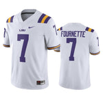 Men's LSU Tigers Leonard Fournette White College Football Jersey