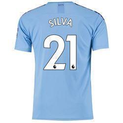 Silva 21 Manchester City Home Soccer Jersey 2019-20