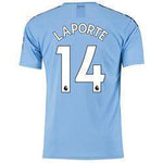 Laporte 14 Manchester City Home Soccer Jersey 2019-20