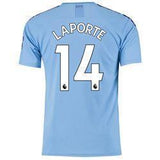 Laporte 14 Manchester City Home Soccer Jersey 2019-20
