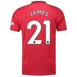 James 21 Manchester United Home Soccer Jersey 2019-20