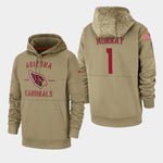 Men's Kyler Murray Arizona Cardinals Salute to Service Sideline Therma Pullover Hoodie - Tan