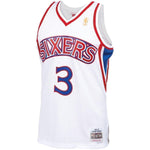 3-Allen Iverson Philadelphia 76ers  1996-97 Hardwood Classics Swingman Jersey – White
