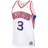 3-Allen Iverson Philadelphia 76ers  1996-97 Hardwood Classics Swingman Jersey – White