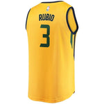 3-Ricky Rubio Utah Jazz  Player Jersey Gold - Statement Edition