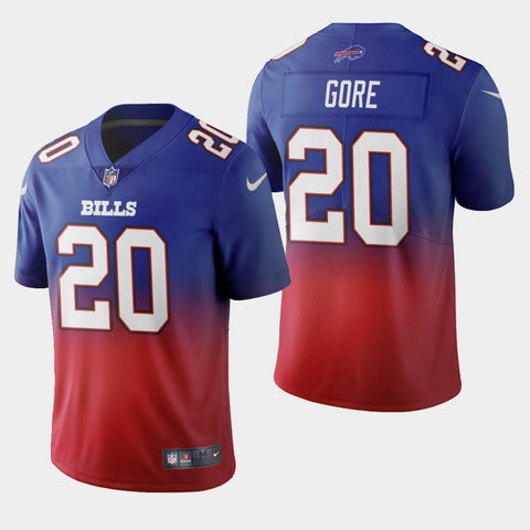 Men's Buffalo Bills #20 Frank Gore Color Crash Gradient Royal Jersey