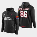 Men Arizona Cardinals #86 Ricky Seals-Jones New Season Player Pullover Hoodie - Black