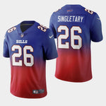 Men's Buffalo Bills #26 Devin Singletary Color Crash Gradient Royal Jersey