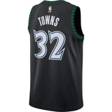 32-Karl-Anthony Towns Minnesota Timberwolves Hardwood Classics Swingman Jersey – Black
