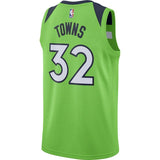 32-Karl-Anthony Towns Minnesota Timberwolves Swingman Jersey - Statement Edition – Green