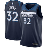 32-Karl-Anthony Towns Minnesota Timberwolves Swingman Jersey Navy - Icon Edition