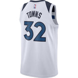 32-Karl-Anthony Towns Minnesota Timberwolves Swingman Jersey White - Association Edition