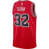 32-Kris Dunn Chicago Bulls  Swingman Jersey - Icon Edition – Red