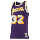 32-Magic Johnson Los Angeles Lakers  Hardwood Classics Swingman Jersey - Purple